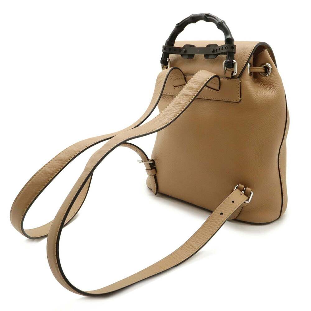 GUCCI Authentic Cream Leather Bamboo Shoulder Bag - Picture 3 of 10